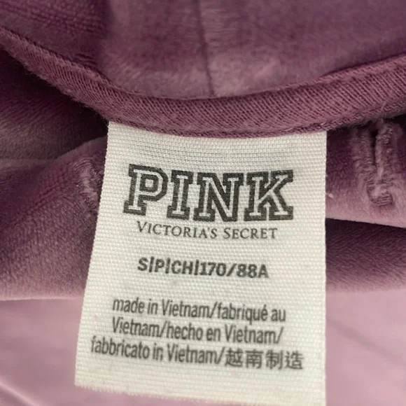 PINK Victoria's Secret Velour Cowl Neck Pullover, Purple - Size S - Picture 5 of 6
